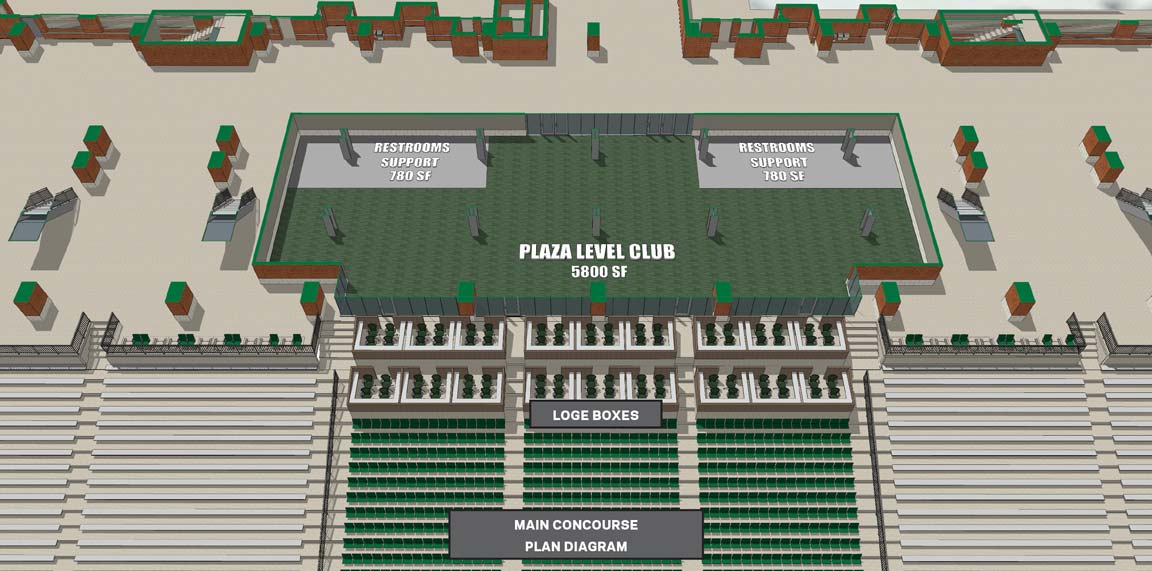 Football stadium rendering