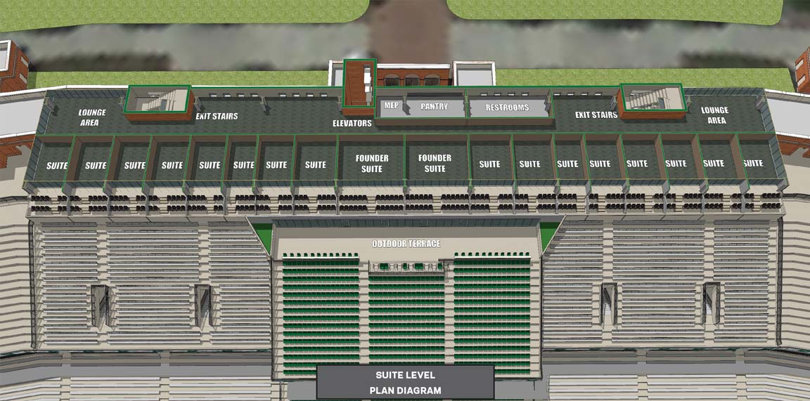 Football stadium rendering
